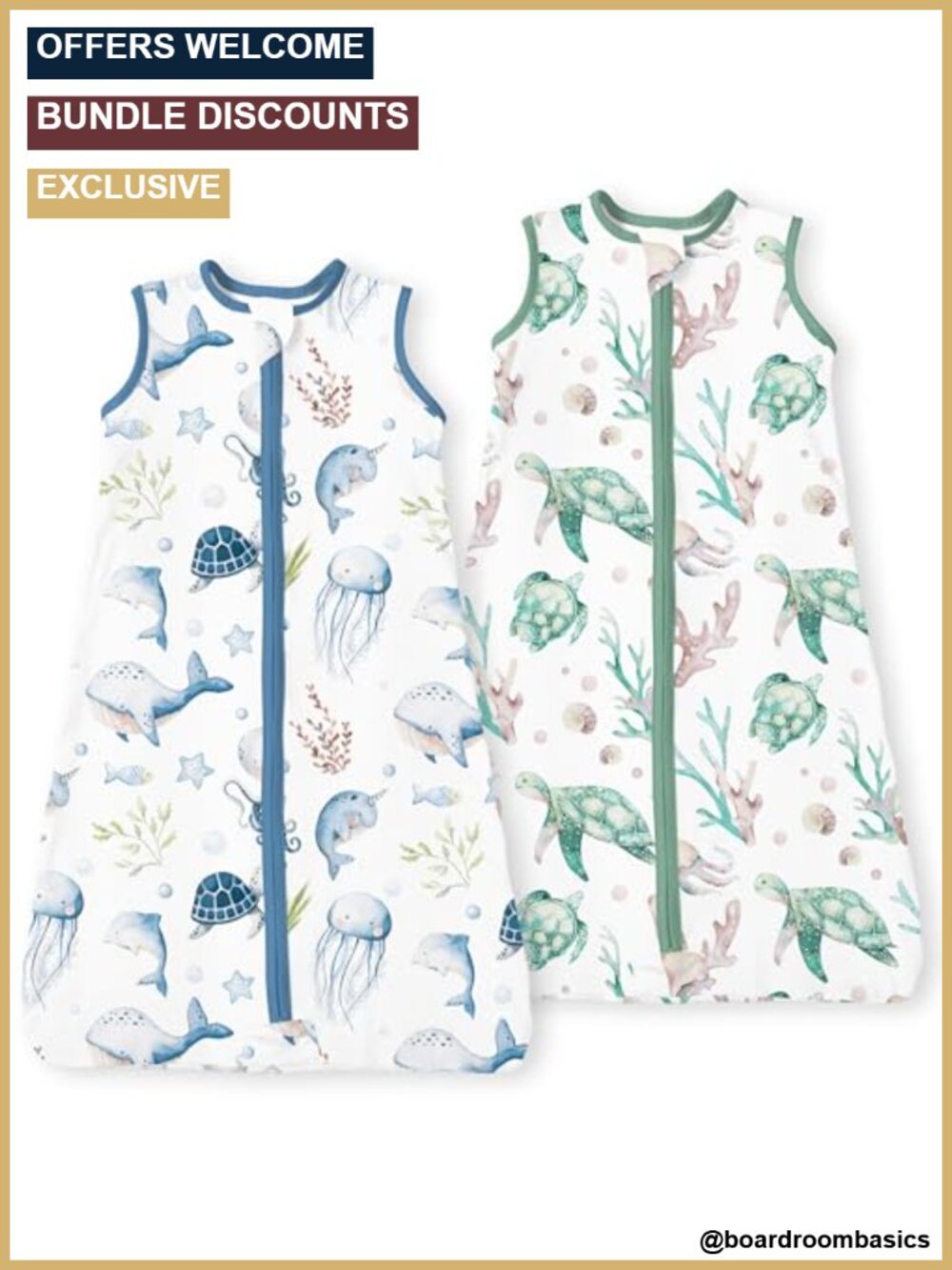 Toddler Sleep Sack 2T-4T 0.5 TOG Wearable Blanket 2 Pack Extra Long